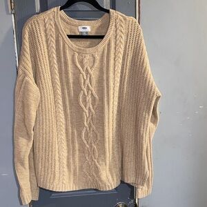 Old Navy Tan Cable Knit Sweater